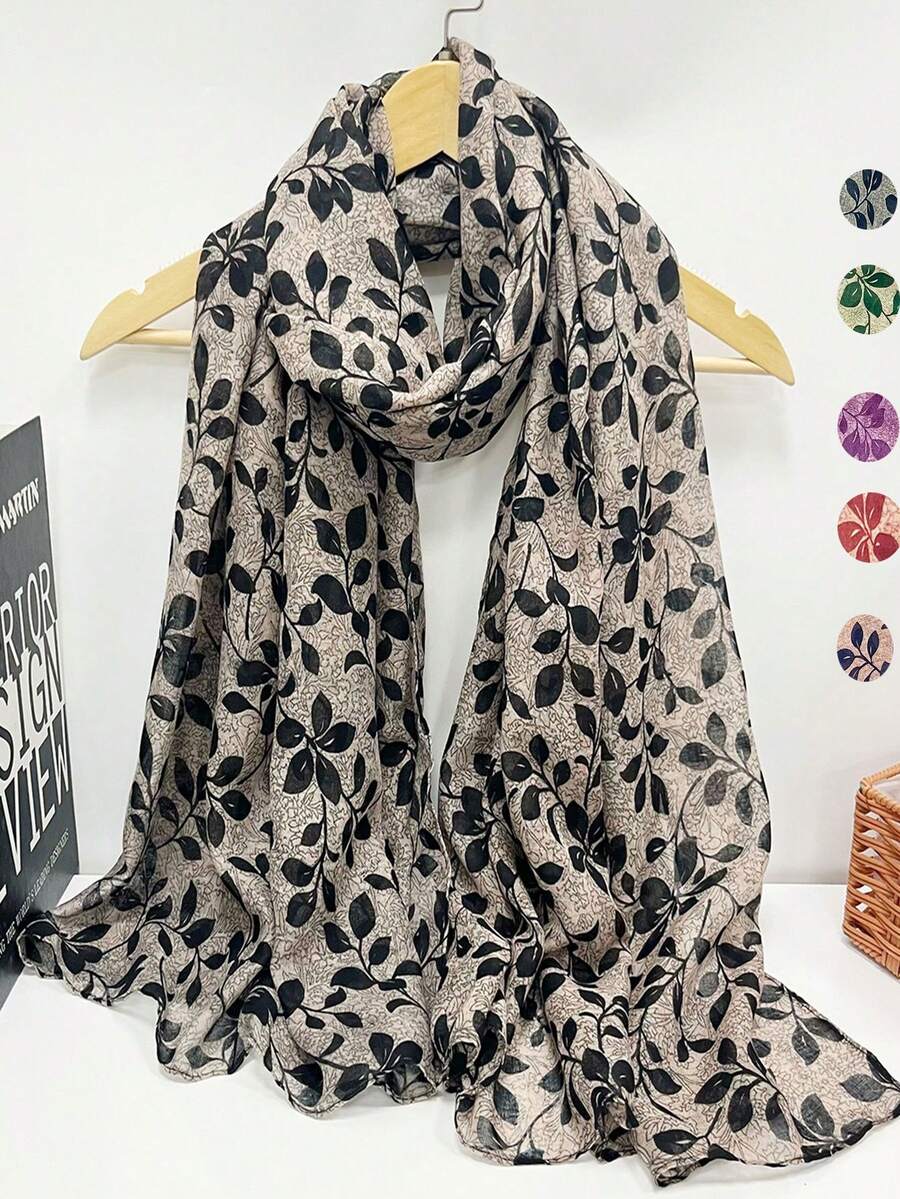 Nueva bufanda con flecos transpirable, elegante estilo de bufanda, bufanda de seda de moda para damas, bufanda grande y larga con estampado de lunares vívidos para primavera/verano, chal protector solar para exteriores, pañuelo versátil para vestidos - Multicolor - Ver 1