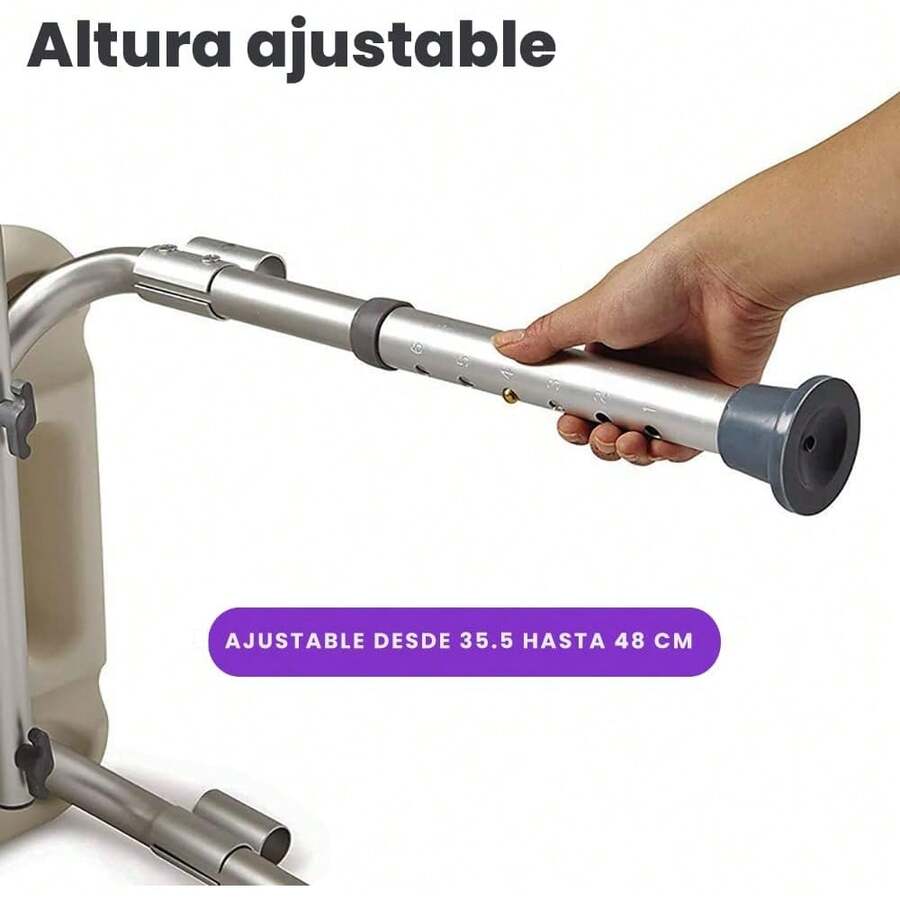 Seven Mine Silla para Baño Ducha con Respaldo [Altura Ajustable, Soporta 136 Kg]| Banco para Ducha Tina Regadera - 1 - Ver 1