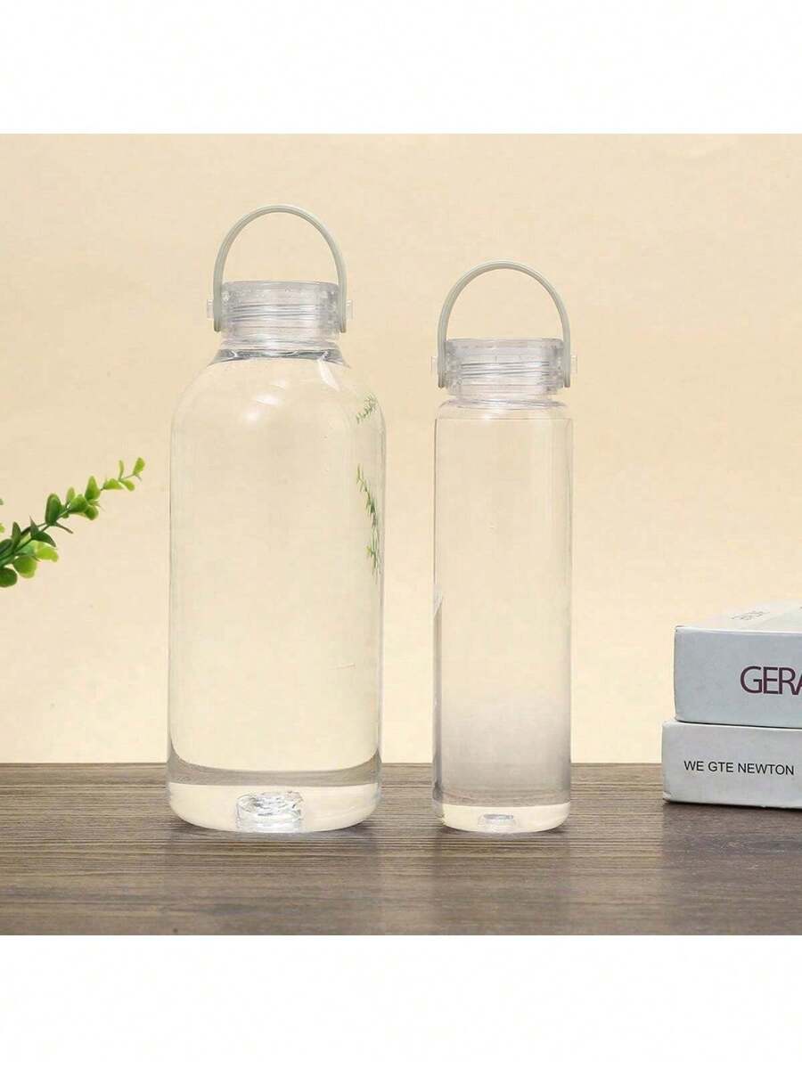 1个1100/400毫升简易水瓶，透明塑料杯，时尚运动水瓶 - 無色 - 查看 1