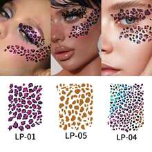 Cheetah Print Temporary Tattoos, Fashionable Sexy Cheetah Pattern Sticker With Sophisticated Vibe - Multicolor - View 1