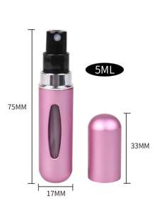 6pcs/Random Mini 5ml Aluminum Perfume Atomizer Stock Shiny/Matte Reusable Pocket Spray Bottle Back To School