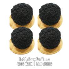 1 Skein Soft Faux Teddy Fur Yarn 100% Polyester Faux Fur Yarn Boucle Eyelash Cycle Yarn 50 Grams - Suitable For Diy Projects, Hand Bag, Jacket, Hat, Scarf & Other Home Textile Projects.