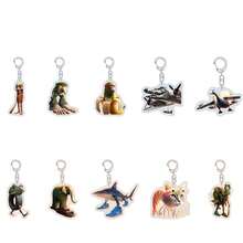 Tung Tung Tung Sahar，Tralalelo特拉拉拉系列人物钥匙扣，古怪抽象木人，穿鞋的鲨鱼，AI抽象人物，意大利山海经，背包挂饰，送给家人和朋友的小礼物 - 彩色 - 查看 3