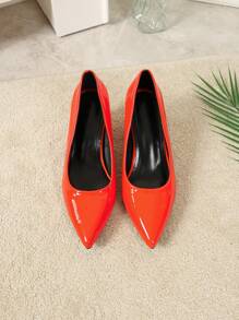 Petits escarpins rétro de style "babies" pour femmes, nouvelles chaussures à talons hauts pour femmes, chaussures de robe décontractées et élégantes à talon épais de couleur unie et à bout rond, style coréen