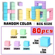 Magnetic Blocks, Magnetic Building Blocks For Toddlers 3+, Montessori Toys, Magnetic Cubes, Preschool STEM Educational Sensory Magnet Toys For Kids Ages 3-5 Year Old Boys And Girls Compatile With My Magnet Kid World Montessori Toys STEM Preschool Educational Building Cube Child Festival Gift Sensitively Create Interactive Community Educational Family Toys