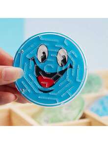 1/12pcs 微型手持滚球迷宫玩具，颜色/款式随机，节日庆祝礼物，带搞笑脸的可爱玩具，趣味玩具，鲨鱼玩具，儿童玩具，趣味玩具，儿童礼物，玩具，小玩具 - 彩色 - 查看 6