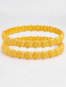 4 件 24k 金豆设计手链，中东迪拜女士时尚手链，阿拉伯和非洲婚礼礼物，感谢老师的礼物