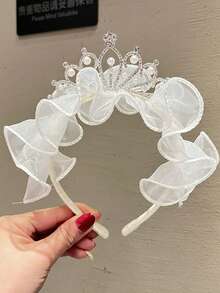 1 件女式皇冠头带，公主皇冠头饰发饰，可爱甜美生日发箍 - 彩色 - 查看 5