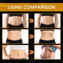 Crema reafirmante del abdomen, loción corporal súper reductora y moldeadora, esencia reafirmante para abdomen, rostro, cuello, muslos internos y glúteos, loción corporal hidratante - Negro - Ver 6