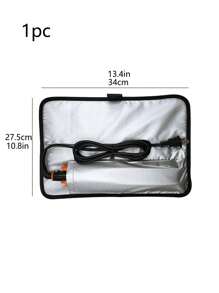 1pc Curling Iron Storage Bag Electric Clip Protective Cover, Curling Iron Anti-Scalding Storage Bag Makeup Artist Hairdressing Tool Anti-Scalding Carrying Case, Hairdressing Tool Protective Cover Curling Iron Storage Bag Straightening Hair Clip Insulation Bag Hairdresser Iron Straightening Tool Anti-Scalding Pad Protective Cover, Desktop Anti-Scalding Protective Bag