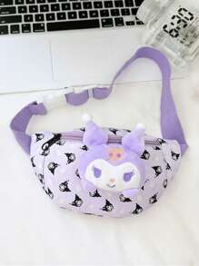 Sanrio 1 pieza Bolso de hombro con diseño de dibujos animados de Sanrio, mochila linda, bolso cruzado/de cintura de moda, monedero para aperitivos