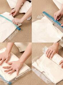 11-1 件真空储物袋，现代真空压缩储物袋，适用于家庭，防尘密封储物容器旅行配件，便携式塑料旅行袋衣物储物袋，适用于床上用品、衣服、被子，理想的家居用品，储物必需品节省空间袋整理器衣柜整理器卧室宿舍必需品衣服整理器家庭学校整理，夏季储物