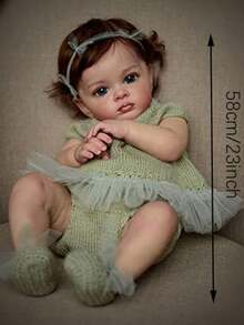 Beauenty Reborn Doll 23-Inch Tongzhen Doll Is Lifelike And Adds Soft Silicone Doll With Clothes, Which Can Be Washed And Changed To Accompany Young People To Play. It Is Suitable For Young People Over 3 Years Old As Birthday Gifts. - Multicolor - View 2
