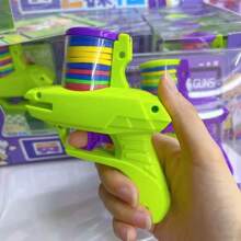 1 pezzo Pistola a forma di carota per lancio, giocattolo da puzzle rotante per interni, regalo interattivo per bambini per feste di compleanno, Natale, lanciatore a catapulta, giocattolo per ragazzi, bambini, regalo per ragazze, giocattolo per gatti