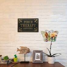 1PC Relaxing Tin Sign, Porch Therapy, Session In Progress, Vintage Therapy Quote, Perfect For Porch And Outdoor Decor, 8x12 Inches/ 20x30 Cm - 彩色 - 查看 4