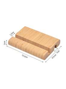 1 件竹制桌面电话支架，创意懒人手机支架，适用于智能手机和平板电脑，适用于学校用品，返校