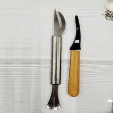 2PCS不锈钢剥虾机实用虾皮钳开虾机剥皮虾小龙虾厨房工具虾线刀海鲜火锅厨房专用虾线剥虾背工具方便实用小工具