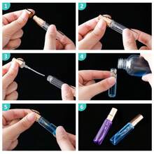 FIGHTYU 5 Stücke/20 Stücke 5ml/10ml Mini Klarglas nachfüllbare Zerstäuberflasche, Reiseparfümflasche, feuchtigkeitsspendende leere Flasche für Party, Make-up-Tools (glänzend gold) (kommt mit 4 Zubehörteilen), für Schönheit, ätherische Öle, Pflanzen, Haushalt und täglichen Gebrauch, Reiseaccessoires, mit feiner Textur, geringer Allergenität, ideal für Geschäftsreisende und beschäftigte Berufstätige (glänzend gold)