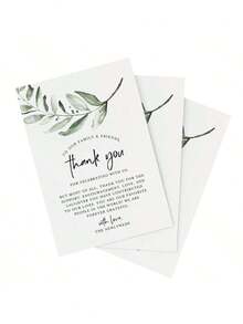 50pcs Wedding Banquet Table Thank You Card, Table Decorations, Reception, Bridal Shower Thank You Cards, Thank You Postcard, Wedding Ceremony, Party, Celebration Or Special Event Card - Multicolor - View 2