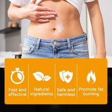 Crema reafirmante del abdomen, loción corporal súper reductora y moldeadora, esencia reafirmante para abdomen, rostro, cuello, muslos internos y glúteos, loción corporal hidratante - Negro - Ver 5