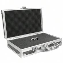 Estuche para anillos de compromiso y de boda, incluye broche, caja de herramientas multiusos de aleación de aluminio para guardar herramientas de jardinería interior y estuche portátil para joyas, manualidades, herramientas y almacenamiento de medicamentos