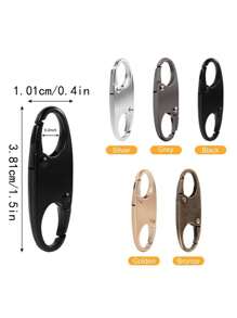 2/4 pièces de double petits mousquetons, mousquetons en forme de S, porte-clés, petit crochet à ressort en alliage pour la pêche/le camping/l'extérieur, verrou de fermeture éclair, remplacement de tirette de fermeture éclair, connecteurs de clips de fermeture éclair, dispositif antivol