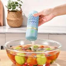 SOKANY Tragbarer Obst- und Gemüsereiniger, USB-Smart-Wireless-Ladung, kompaktes Kapseldesign, Dual-Core-reaktives Sauerstoffion +5 Minuten Schnellreinigung, geeignet für Obst, Getreide, Fleischdesinfektion, großvolumiges ABS-Kunststoff-Reinigungswerkzeug, modernes Küchenqualitätswerkzeug, modisches Küchengerät, multifunktionales Haushaltsgerät, leicht zu tragen