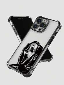 1 Pc Metallic Devil/Skull Shockproof TPU Protective Phone Case Compatible With Iphone 16, 11, 15 Pro Max, 14 Pro Max, Galaxy S25 Ultra, S24, A15, A55, A36, POCO X5, 13C, Hot30i