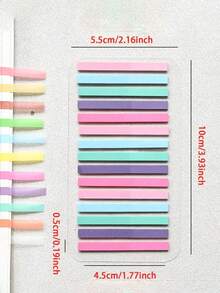 10 款 3000 张 PET 便签标签索引贴纸多种款式彩色马克笔贴纸圣诞礼物礼品学生办公用品贴纸返校 - 彩色 - 查看 5