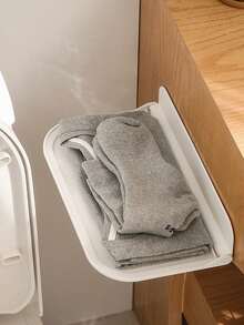 Folding Wall Mounted Shelf Space Saving Storage Rack Punch-Free Phone Holder WiFi Router Organizer For Bathroom Kitchen - Multicolor - View 7