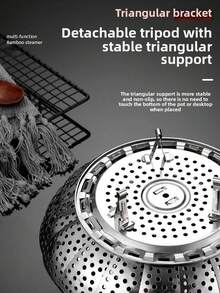 1-Piece Thickened Stainless Steel Lotus-Fold Steamer – Expandable Multi-Layer Vegetable Steamer Basket With Collapsible Design, Heat-Resistant Kitchen Tool For Healthy Cooking & Fruit Draining