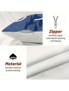 The Latest Best-Selling Blue Geometric Flower Series Pillowcases, 4-Piece Polyester Short Plush Sofa Cushion Set (Without Pillow Core)