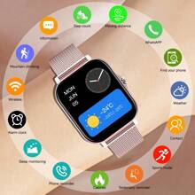 Orologio smartwatch universale 2025 per uomini e donne, smartwatch da donna con schermo ad alta definizione, schermo a colori curvo da 1,83 pollici ad alta definizione, touch screen completamente funzionale, smartwatch sportivo compatibile con più lingue, funzione di ricarica senza fili, lettore musicale, funzione di chiamata telefonica, notifiche di messaggi, adatto per Android e iOS, per scuola, sport, riunioni
