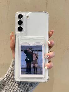 1 件透明卡夹简约全覆盖 TPU 防摔手机壳适用于系列防水防震防刮 - 無色 - 查看 5