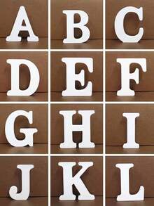 1pc Wooden English Letter Decor, Home Decoration, Wedding Party Tabletop Ornament, Gift Item, DIY Display Decoration