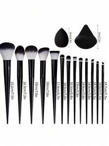 19pcs High-Quality Professional Makeup Brush Set, Women's Makeup Brush Set, Professional Facial Powder, Powder Blusher, Eye Shadow, Including Makeup Sponge And Puff, Wet And Dry Foundation Make-Up Mixer, Cosmetics, Beauty Eggs, Suitable For Beginners,Brush Set,Makeup Brush Kit,Make Up Brush Set,Make Up Set Complete,Makeup Brush Set,Complete Makeup Kit,Brush Kit,Brushes Makeup Set,Makeup Gift Set,Giveaways,Professional Makeup Brushes,Complete Makeup Set - Multicolor - View 8
