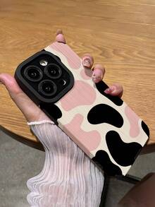 简约黑色和粉色波尔卡圆点防摔手机壳防水防震防刮 - 彩色 - 查看 5