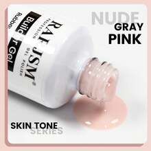RARJSM Rubber Base Gel Nail Polish Pastel Pink Nude Skin Tone Rubber Base Gel For Nails Natural Nude Color French Manicure Brush On Extend Gel Builder Soak Off Curing Requires 15ml Salon Home DIY Use - Gray Pink - View 4