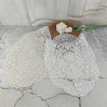 1 件/2 件北欧风格镂空蕾丝杯垫、床头柜垫、椭圆形小餐垫 - 彩色 - 查看 2