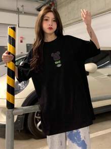 200g Pure Cotton T-Shirt 2025 Summer Ladies New Short Sleeve Pure Cotton Holiday Pattern Short Sleeve Round Neck Couple Wear Small Shirt Tops
