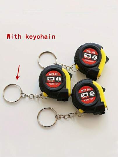 1pc 1M Mini Retractable Body Measuring Tape, Sewing Tailor Craft Gauge, Dual Scale, Keychain, Portable Measuring Tool