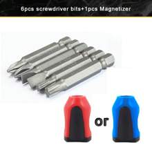 6 Chrome Vanadium Steel Screwdriver Heads, Sandblasted To Prevent Rusting; Paired With A Magnetizer, It Can Increase The Magnetic Force Of The Batch Head And Eliminate It. The Product Needs To Be Used With A Screwdriver Handle With A 1/4-Inch Hexagonal Socket