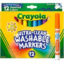 Broad Line Markers (12 Count), Washable Markers Kids, Assorted, Back To School Essentials, Teacher Classrooms Must Have, School Supplies, 3+