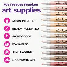 1 支肤色丙烯颜料马克笔、美甲图形马克笔、肤色水性陶瓷艺术马克笔、人体彩绘 DIY 笔、防水防污学校用品、返校 - 膚色丙烯畫筆 - 查看 4