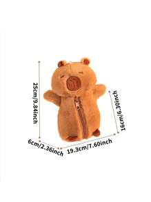 1 Peça Estojo de Lápis Macio e Espaçoso de Estudante Capivara, Estojo de Lápis, Borracha, Régua, Caneta, Armazenamento de Papelaria para Mesa do Campus, Estilo de Escada em Degraus Exibição Conveniente de Boneca, Bolsa Acessório Multifuncional em Tecido para Armazenamento de Pequenos Itens, Bolsa de Armazenamento de Cosméticos Multifuncional, Incluindo Quatro Canetas e Uma Boneca, De Volta às Aulas, Materiais Escolares, Estojo de Lápis, Bolsa Escolar