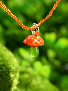 1/2/3/6/12 chiếc Dây chuyền mặt dây chuyền bằng nhựa hình nấm hạt giống thiên nhiên nhiều màu sắc thời trang, Thích hợp cho Ngày lễ tình nhân, Bạn bè, Gia đình, Quà tặng tiệc tùng, Phụ nữ mặc hàng ngày - Nhiều màu - Xem 7