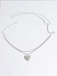 Crystal Heart Shaped Waist Chain, Suitable For Everyday Wear - Heart-shaped Waist Chain - View 9