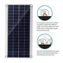 DAINUO 1 set Panel solar de 50W con controlador para acampar al aire libre, senderismo, pesca, ciclismo