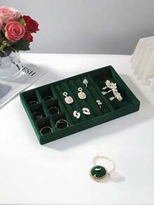 1件，项链收纳盒带透明盖展示首饰托盘带透明盖珠宝项链展示盒适用于项链吊坠适合女士女生展示盒收纳盒