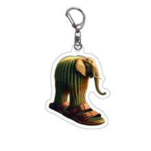 Tung Tung Tung Sahar，Tralalelo特拉拉拉系列人物钥匙扣，古怪抽象木人，穿鞋的鲨鱼，AI抽象人物，意大利山海经，背包挂饰，送给家人和朋友的小礼物 - 彩色 - 查看 17